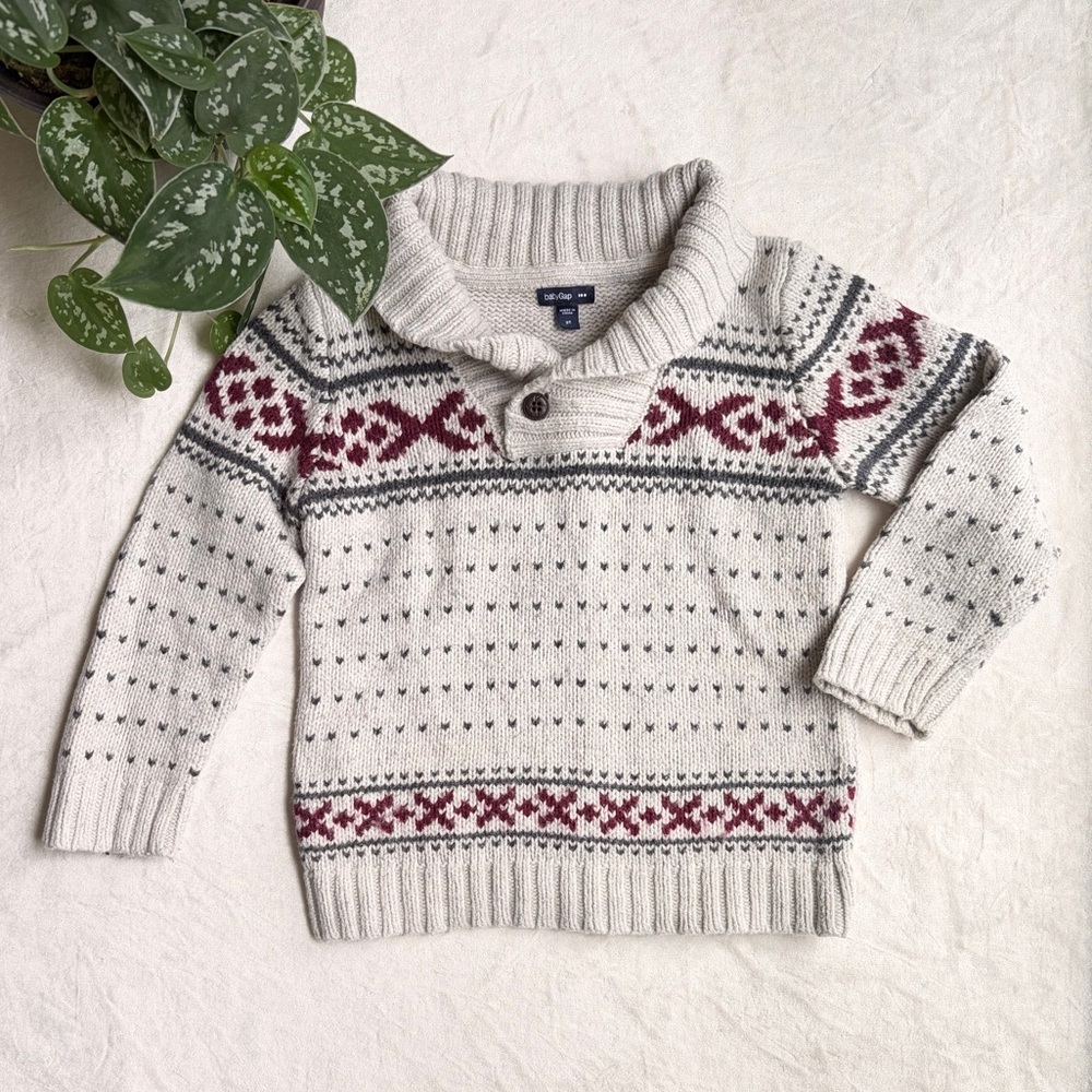 GAP Kids' Fair Isle Cotton/Wool Pullover Sweater